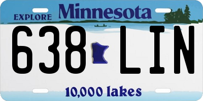 MN license plate 638LIN