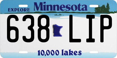 MN license plate 638LIP