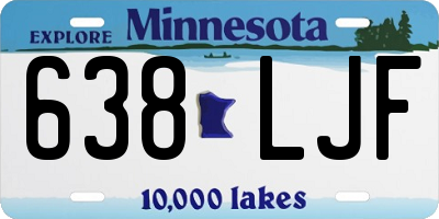 MN license plate 638LJF