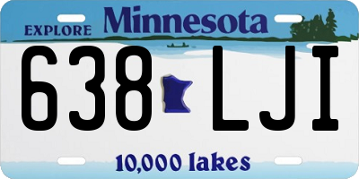 MN license plate 638LJI