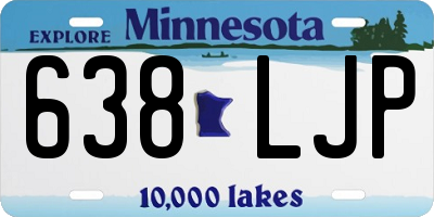 MN license plate 638LJP