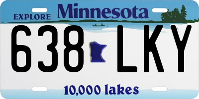 MN license plate 638LKY