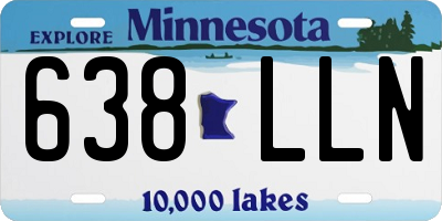 MN license plate 638LLN