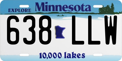 MN license plate 638LLW