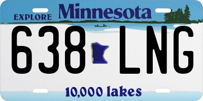 MN license plate 638LNG