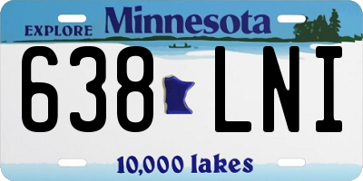 MN license plate 638LNI