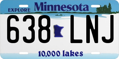 MN license plate 638LNJ
