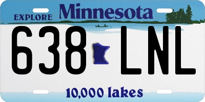 MN license plate 638LNL