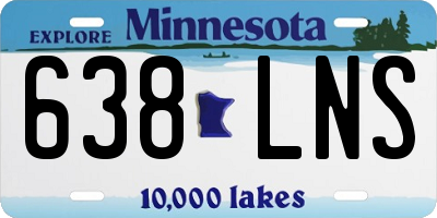 MN license plate 638LNS