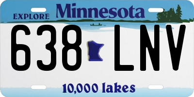 MN license plate 638LNV