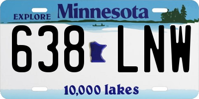 MN license plate 638LNW