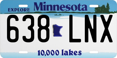 MN license plate 638LNX