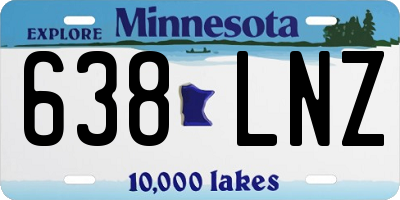 MN license plate 638LNZ