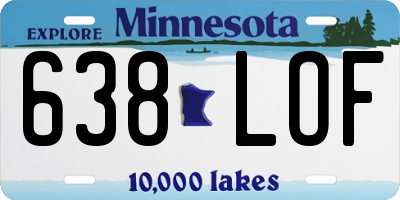 MN license plate 638LOF