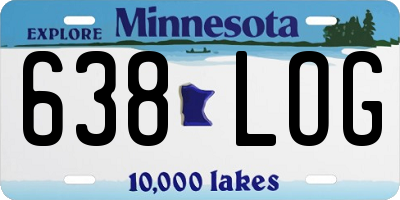 MN license plate 638LOG
