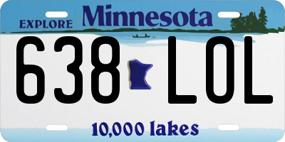 MN license plate 638LOL
