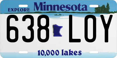 MN license plate 638LOY