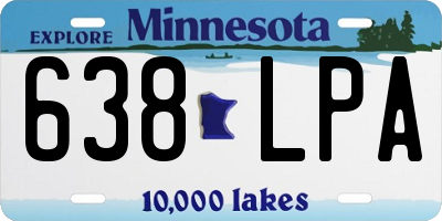 MN license plate 638LPA