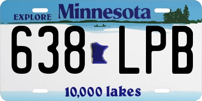 MN license plate 638LPB