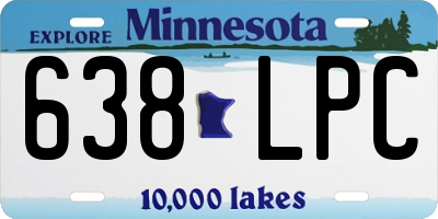 MN license plate 638LPC