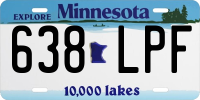 MN license plate 638LPF