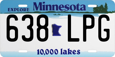 MN license plate 638LPG