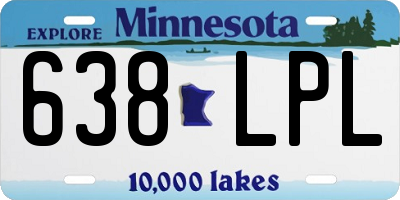 MN license plate 638LPL