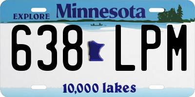 MN license plate 638LPM