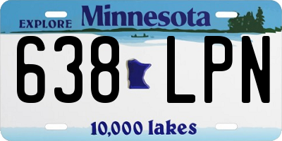 MN license plate 638LPN