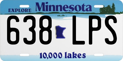 MN license plate 638LPS