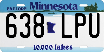 MN license plate 638LPU