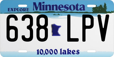 MN license plate 638LPV