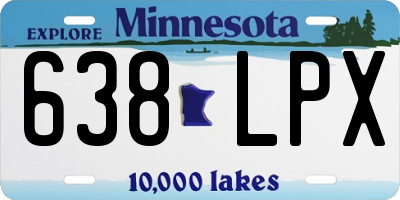 MN license plate 638LPX