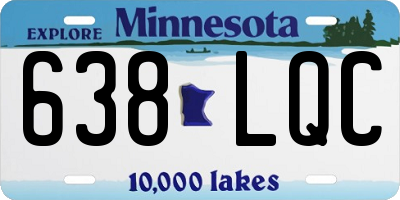 MN license plate 638LQC