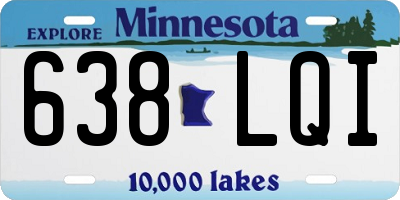 MN license plate 638LQI