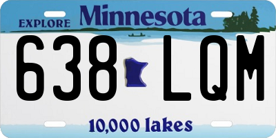 MN license plate 638LQM