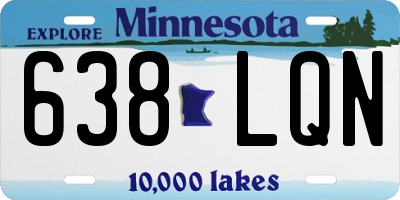 MN license plate 638LQN
