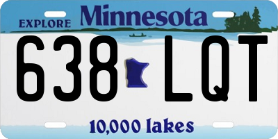 MN license plate 638LQT