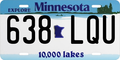 MN license plate 638LQU