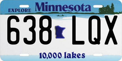 MN license plate 638LQX