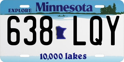 MN license plate 638LQY