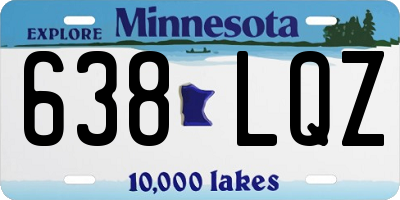 MN license plate 638LQZ