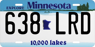 MN license plate 638LRD