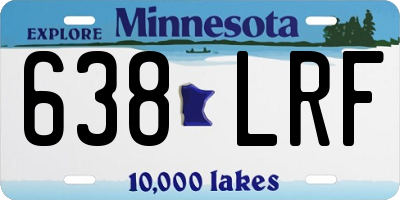 MN license plate 638LRF