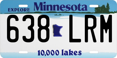 MN license plate 638LRM