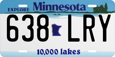 MN license plate 638LRY