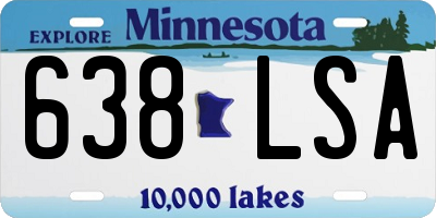 MN license plate 638LSA