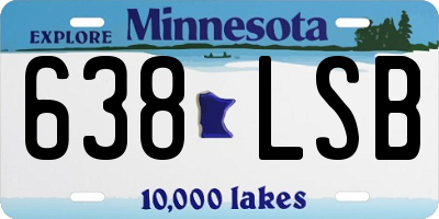 MN license plate 638LSB