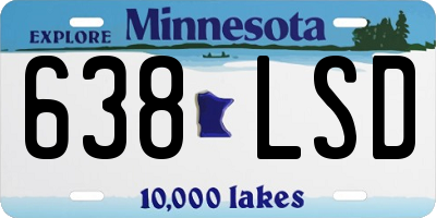 MN license plate 638LSD