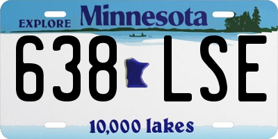 MN license plate 638LSE